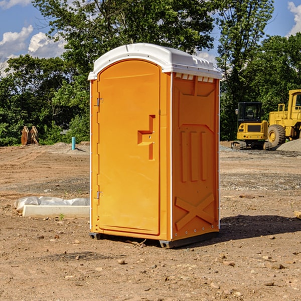 how often are the portable restrooms cleaned and serviced during a rental period in Iron MN